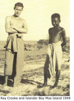 Ray Crooke and Island Boy, St Paul's Mission, Moa Is 1949